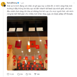 HURRYKNG tuyên bố tạm ngưng hoạt động trên Threads, chỉ giữ lại các bài viết "chữa lành" - Ongkinh