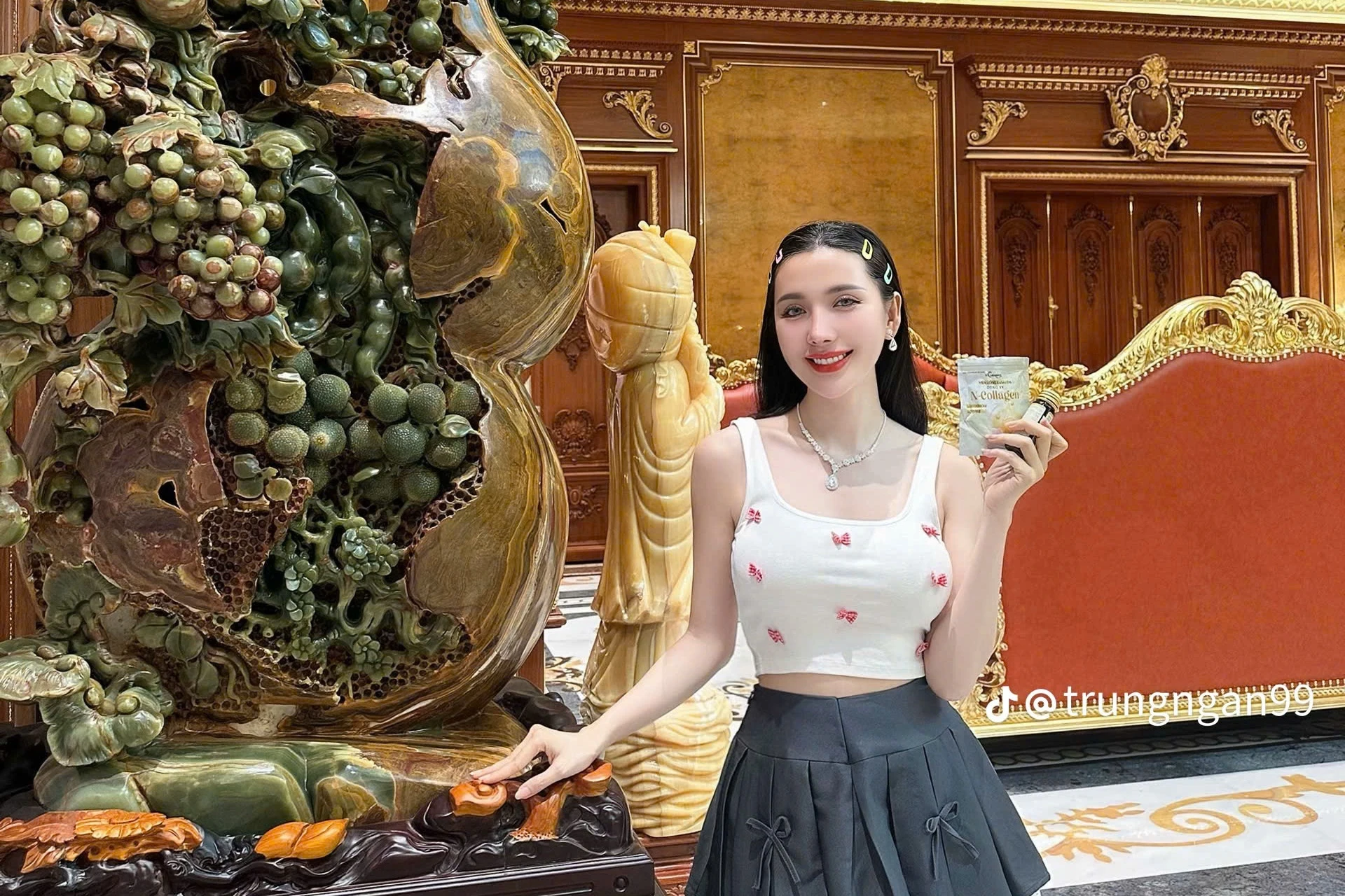 Ngân Collagen công khai nội thất biệt phủ trăm tỷ, phản pháo tin đồn "nhà thuê" - Ongkinh