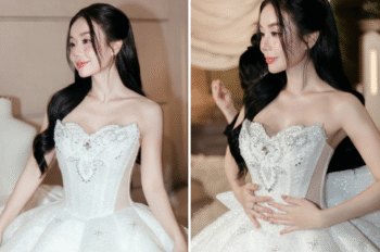 Cindy Lư khoe ảnh thử váy cưới gợi cảm - Ongkinh