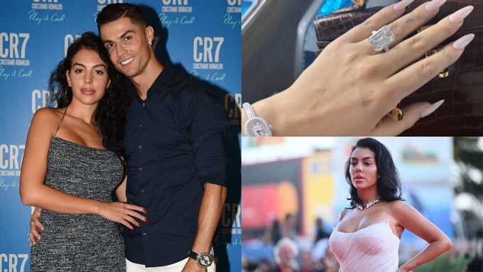 Bạn gái Cristiano Ronaldo đăng ảnh đeo nhẫn cưới