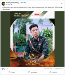 Thượng uý Lê Hoàng Hiệp chính thức xuất hiện ở Sao Nhập Ngũ
