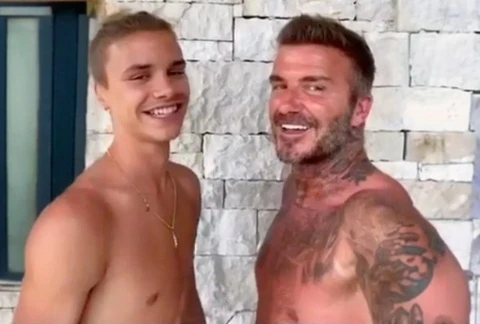 Nhà Beckham được gọi là 'cha nào, con nấy'