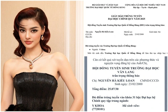 Á hậu Kiều Loan trúng tuyển ngành y khoa