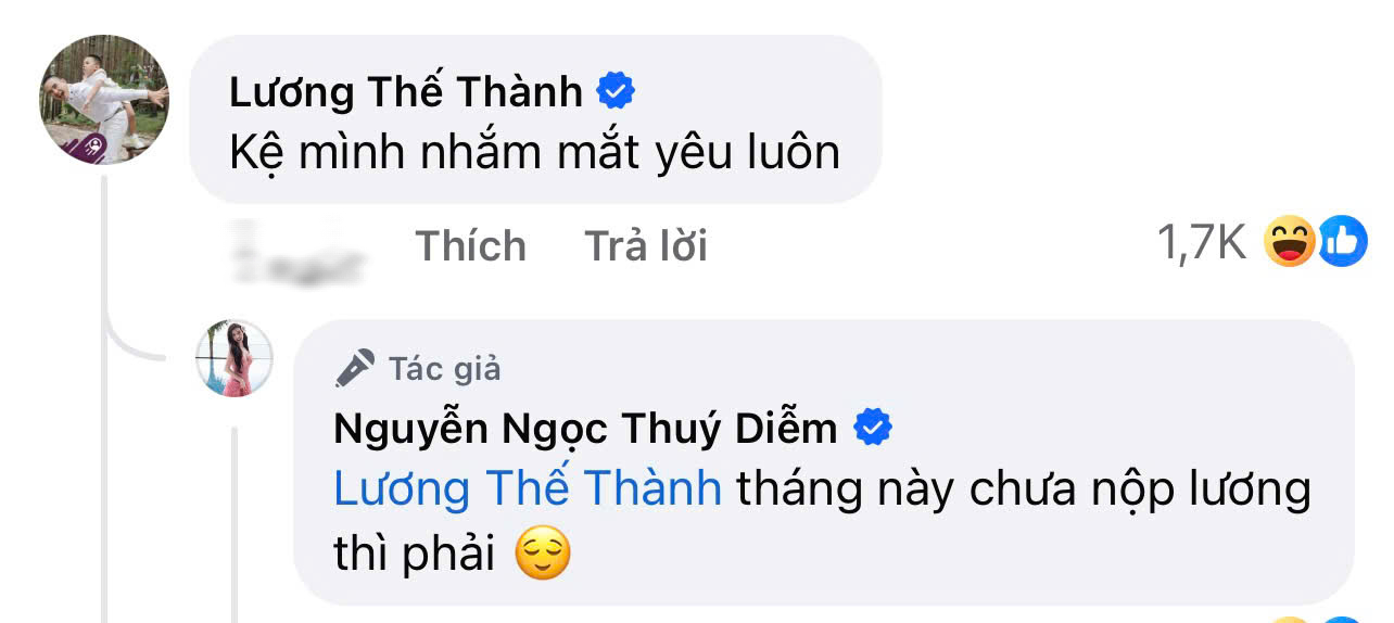 Lương Thế Thành nói đúng 6 chữ khi vợ Thúy Diễm bị lan truyền clip quay lén hôn sao nam kém tuổi