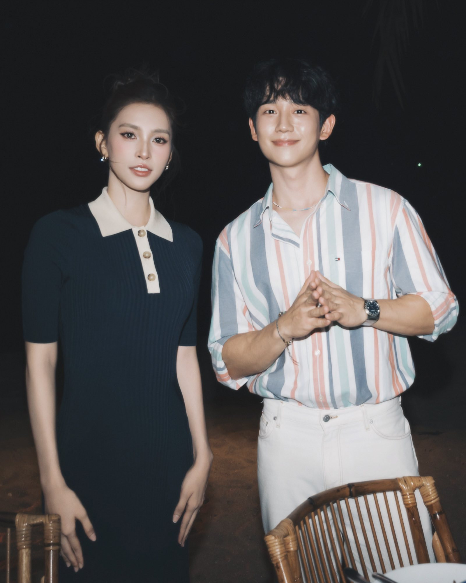 Khoảnh khắc hoa hậu Tiểu Vy gặp Jung Hae In gây chú ý