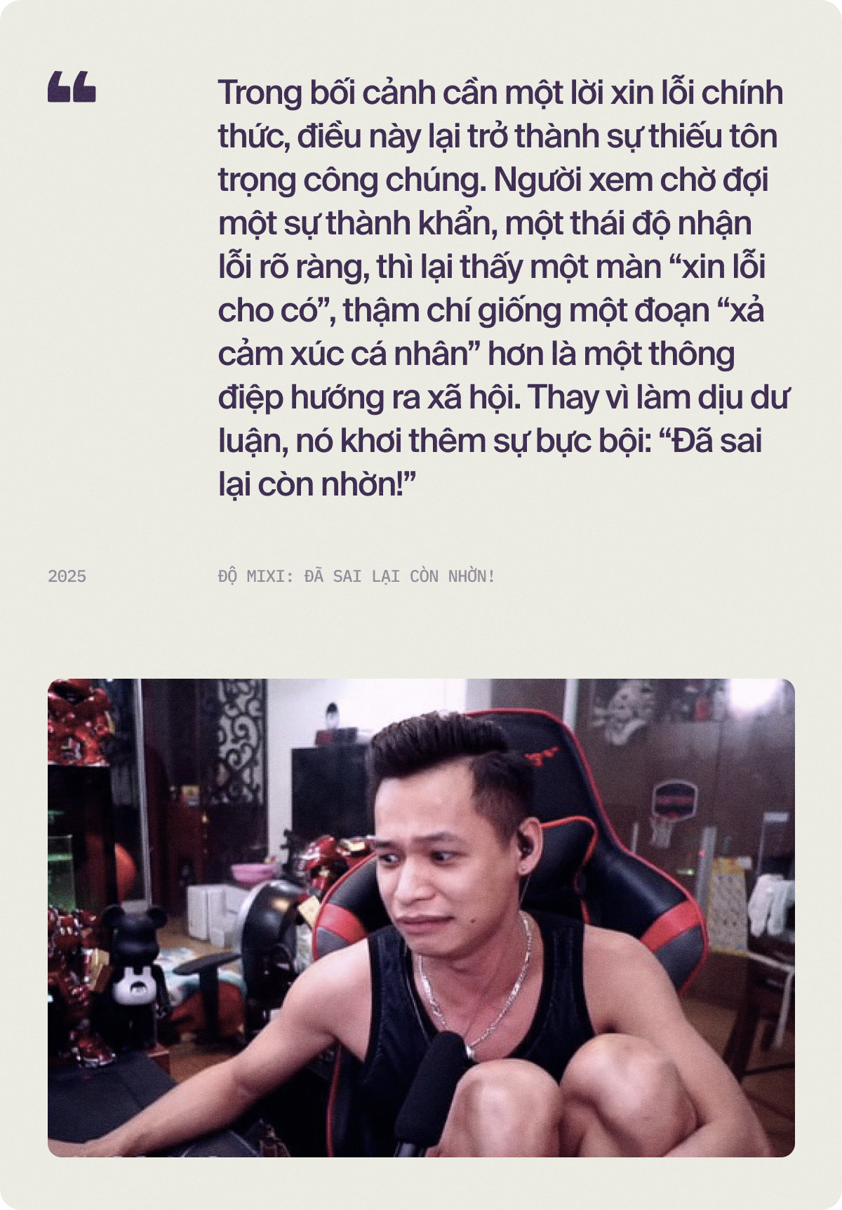 Độ Mixi: Đã sai lại còn "nhờn"!