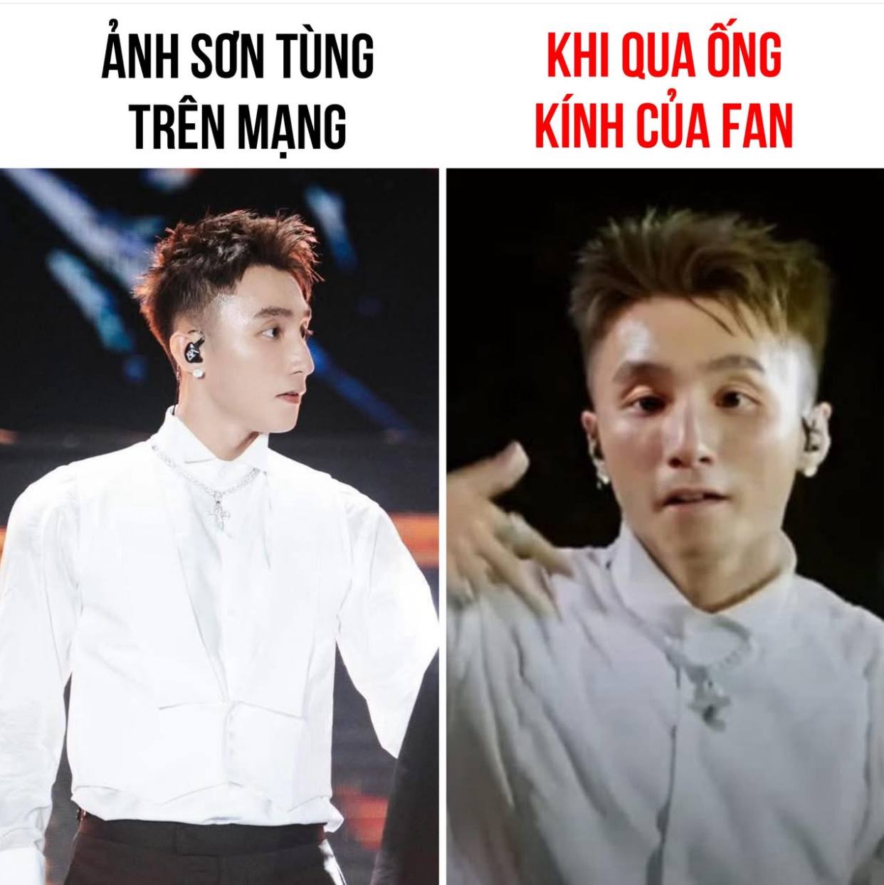 Mạng xã hội tranh cãi trái chiều về visual của Sơn Tùng M-TP sau đêm diễn tại Hà Nội

Vừa qua, Sơn Tùng M-TP tiếp tục gây sốt khi có màn trình diễn tại Hà Nội. Sau đêm diễn, nam ca sĩ chia sẻ loạt ảnh lung linh trên trang cá nhân, ghi lại những khoảnh khắc bùng nổ trên sân khấu. Tuy nhiên, mạng xã hội ngay lập tức xuất hiện loạt hình ảnh do fan quay chụp, đặt cạnh nhau để so sánh với ảnh chính chủ, tạo nên tranh cãi. Một bên là visual sắc nét do chính Sơn Tùng đăng tải, bên còn lại là khoảnh khắc do khán giả ghi lại, trong đó gương mặt nam ca sĩ trông khác biệt thấy rõ. Một số ý kiến cho rằng Sơn Tùng trông hốc hác, thần sắc xuống dốc, không còn phong độ như trước.

Nhiều cư dân mạng nhận xét ánh mắt và thần thái của Sơn Tùng trong lần xuất hiện này không còn sắc bén, cuốn hút như mọi khi. Tuy nhiên, fan lập tức phản bác, cho rằng dựa vào vài bức ảnh chụp màn hình trong lúc nam ca sĩ tương tác để đánh giá visual là chưa khách quan. Người hâm mộ còn tung bằng chứng từ các clip quay cận, nhiều góc khác nhau để chứng minh visual của Sơn Tùng vẫn ổn định. Với các nonfan, nam ca sĩ vẫn điển trai, chỉ là thần sắc trong một vài khoảnh khắc có phần khác lạ so với các lần trình diễn trước, điều này có thể lý giải vì trước đêm diễn, Sơn Tùng M-TP đã bị sốt nặng, khiến ekip không giấu được sự lo lắng.

Trên trang cá nhân, makeup artist - chuyên gia trang điểm “ruột” của Sơn Tùng - đã chia sẻ: "Ít khi nào mình đăng clip của anh mà tâm sự nhiều thế này. Lúc makeup da oppa đỏ ẩn lên mà mình cảm nhận được cái nóng của cơn sốt truyền qua tay, biết anh đang mệt tới cỡ nào. Kiểu nay oppa nói chuyện không muốn nổi, nhưng lên sân khấu anh làm mình rùng mình và nổi da gà vì cái lửa trong anh như chưa từng có cơn bệnh nào."

Sơn Tùng M-TP cũng đăng ảnh phải truyền nước trước thềm đêm diễn nhưng vẫn kiên quyết “cháy” hết mình với khán giả Hà Nội. Xuyên suốt khoảng 20 phút, giọng ca Hãy Trao Cho Anh liên tục hát, nhảy, giao lưu với khán giả và thậm chí hét đến khản giọng. Dù thể trạng không tốt, Sơn Tùng vẫn giữ sự chuyên nghiệp, biểu diễn như không có sự cố nào xảy ra trước đó.

Không chỉ trình diễn các ca khúc quen thuộc, nam ca sĩ còn gây chú ý khi lần đầu trổ tài rap dài hơi với loạt lyrics thẳng thắn, gai góc và đầy ẩn ý, khiến khán giả phấn khích. Màn trình diễn lần này tiếp tục khẳng định sức hút và tinh thần cháy hết mình của Sơn Tùng M-TP, dù đang phải chống chọi với tình trạng sức khỏe không tốt.