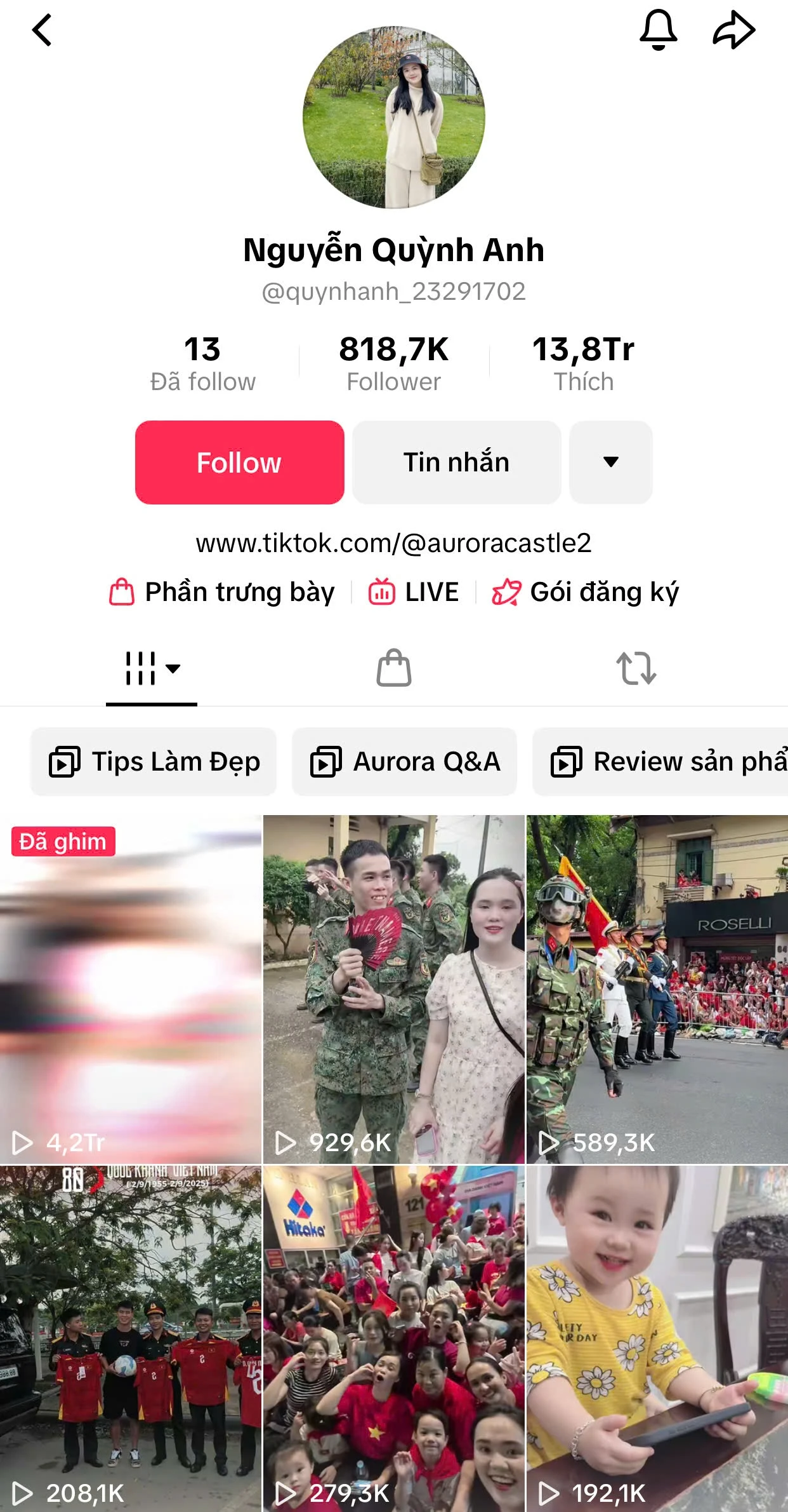 Vợ Duy Mạnh bị hack kênh TikTok 800.000 follow, phải lên tiếng cầu cứu - Ongkinh