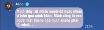 Jisoo Blackpink tâm sự với fan